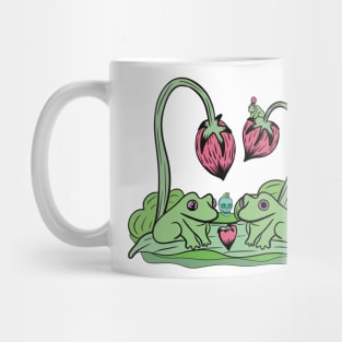 Frogs and strawberry plants Mug